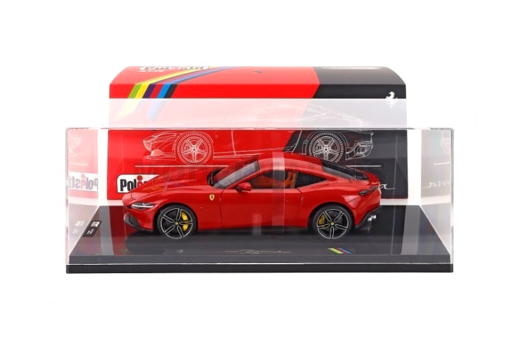 Ferrari Roma 2019 rosso Corsa 322 with Showcase 1:18 Polistil