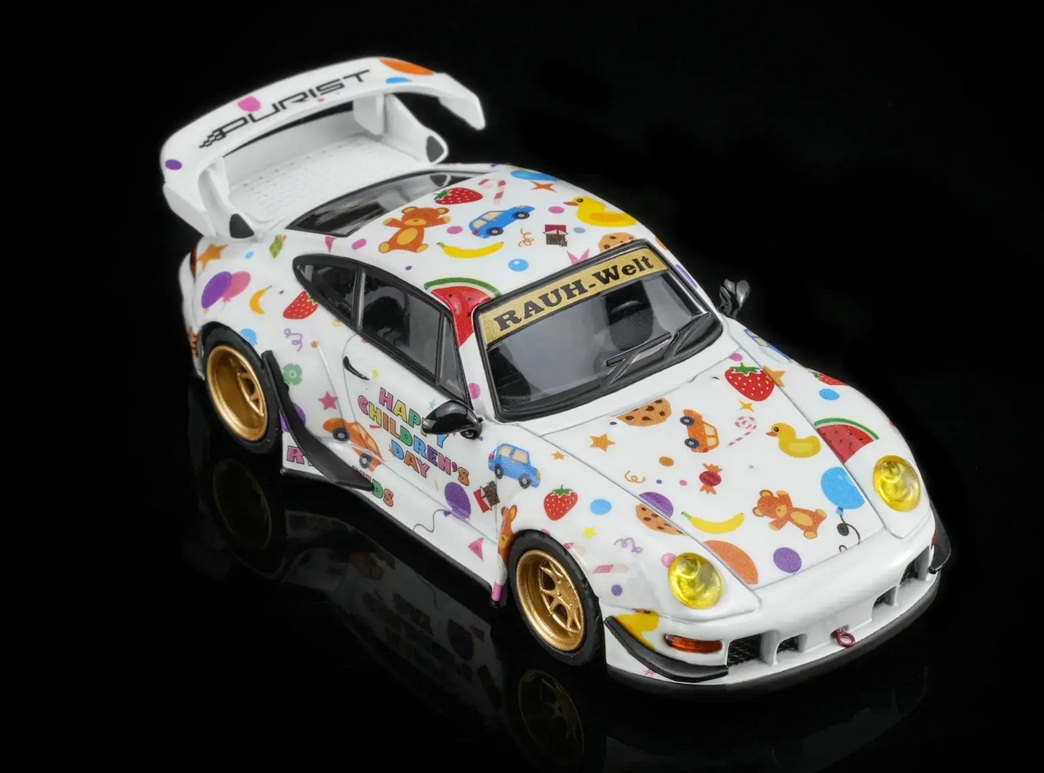 Porsche 911 993 RWB Rauh Welt *Happy Children's Day* Coupe 1993 1:64 Motorhelix
