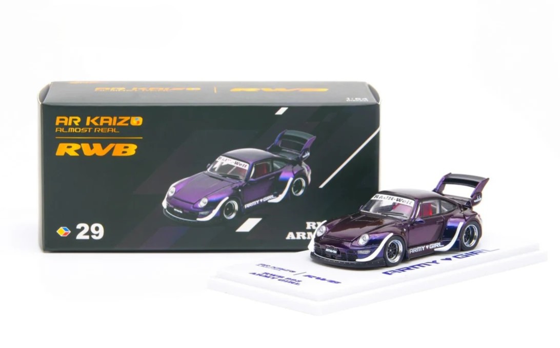 Porsche RWB 930 *Army Girl* purple 1:64 Almost Real