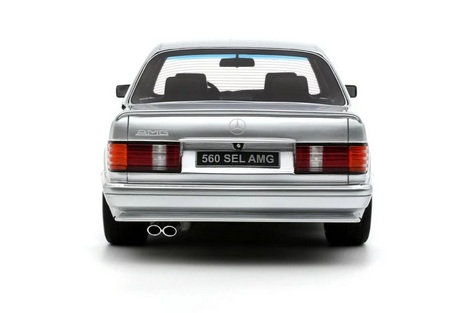 Mercedes-Benz 560 W126 6.0 SEL AMG 1989 brilliant silver 1:18 OttOmobile