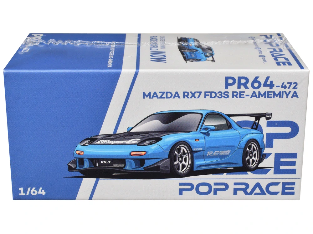 Mazda RX-7 (FD3S) RE-Amemiya Tokyo Auto Salon 2026 blue 1:64 Pop Race Limited