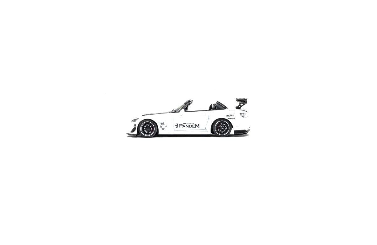 Honda S2000 Rocket Bunny Custom metallic white 1:64 Microturbo