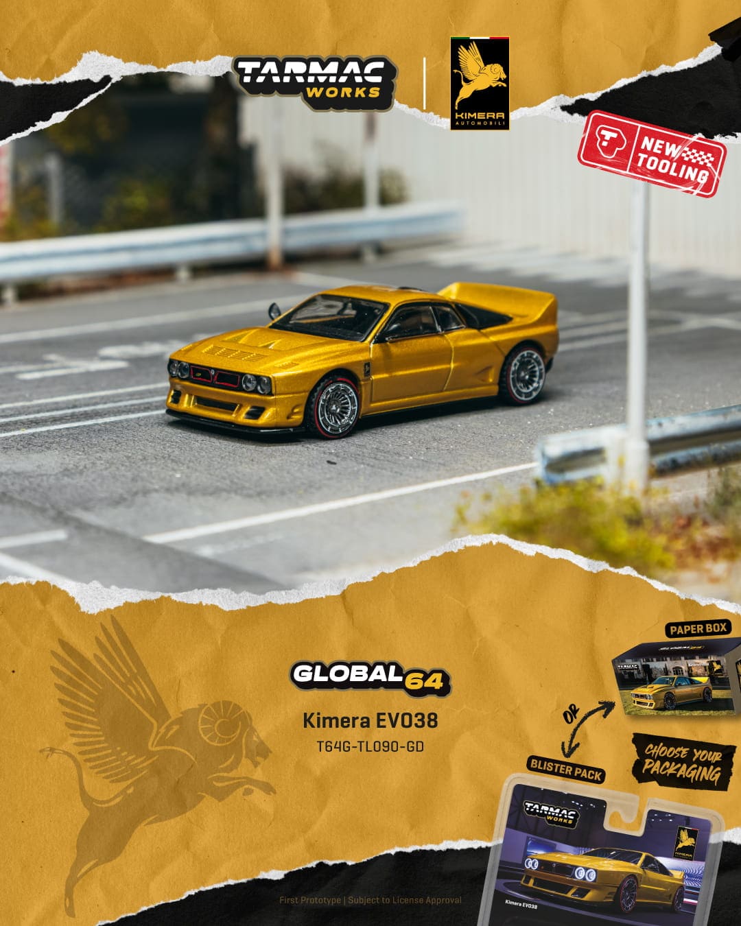 Kimera EVO38 2026 gold 1:64 Tarmac