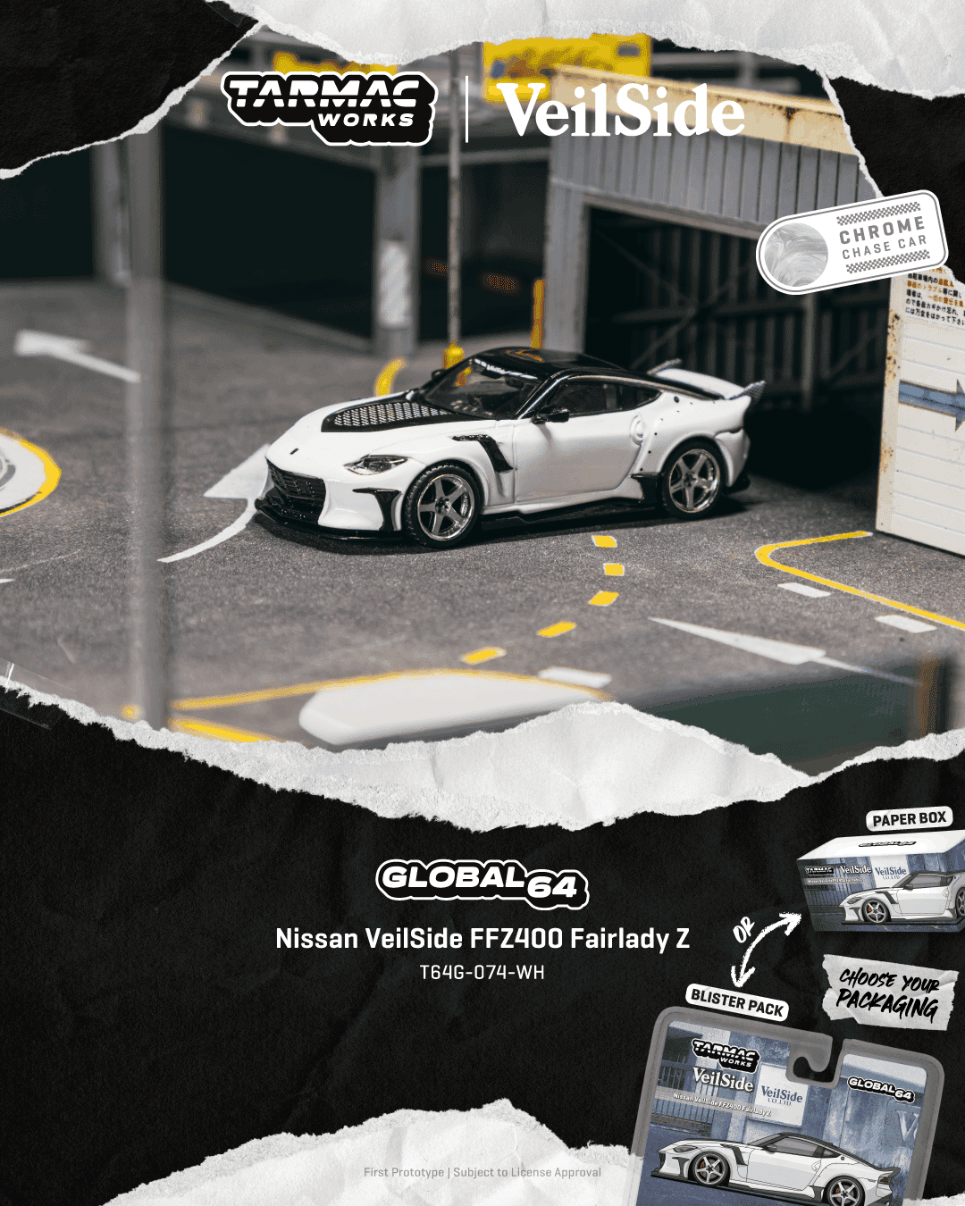 Nissan FFZ400 VeilSide Fairlady Z 2025 white 1:64 Tarmac