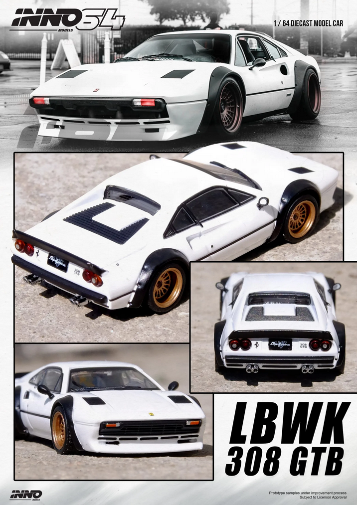 LBWK 308 GTB white 1:64 Inno Models