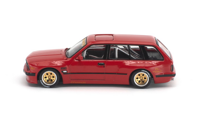 BMW E30 Touring Pandem red 1:64 Pop Race Limited