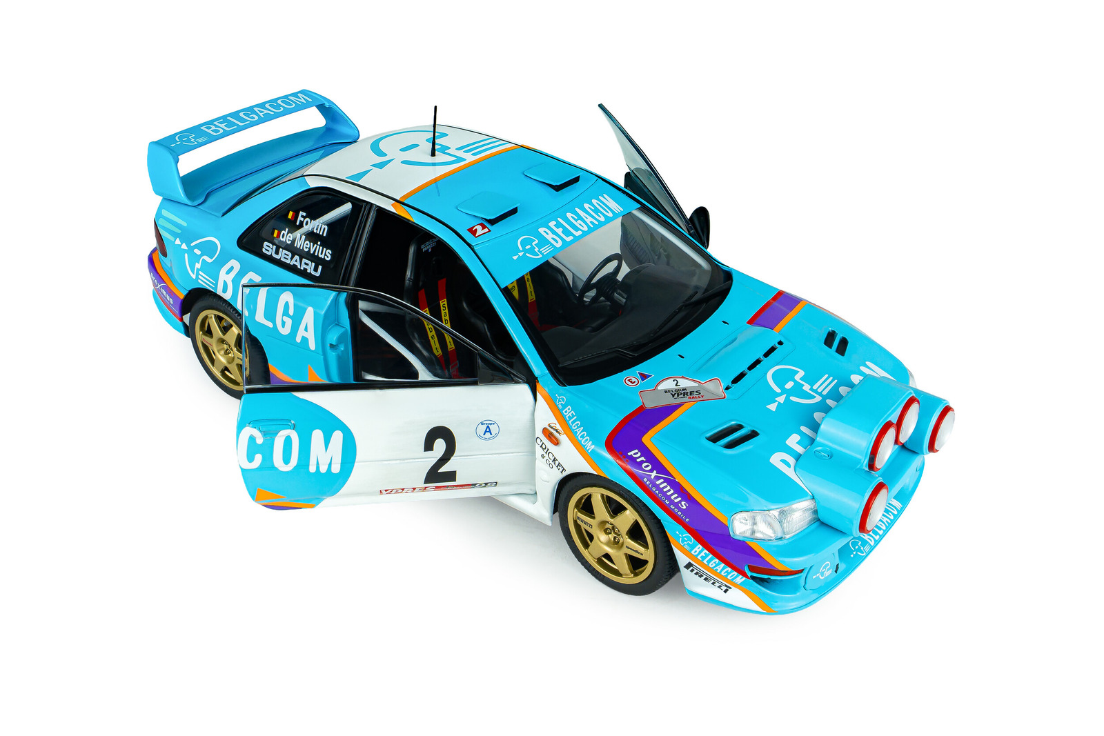 Subaru Impreza S5 WRC99 #2 Fortin/De Mevius Belgium Ypres Westhoek Rally 1998 1:18 Solido