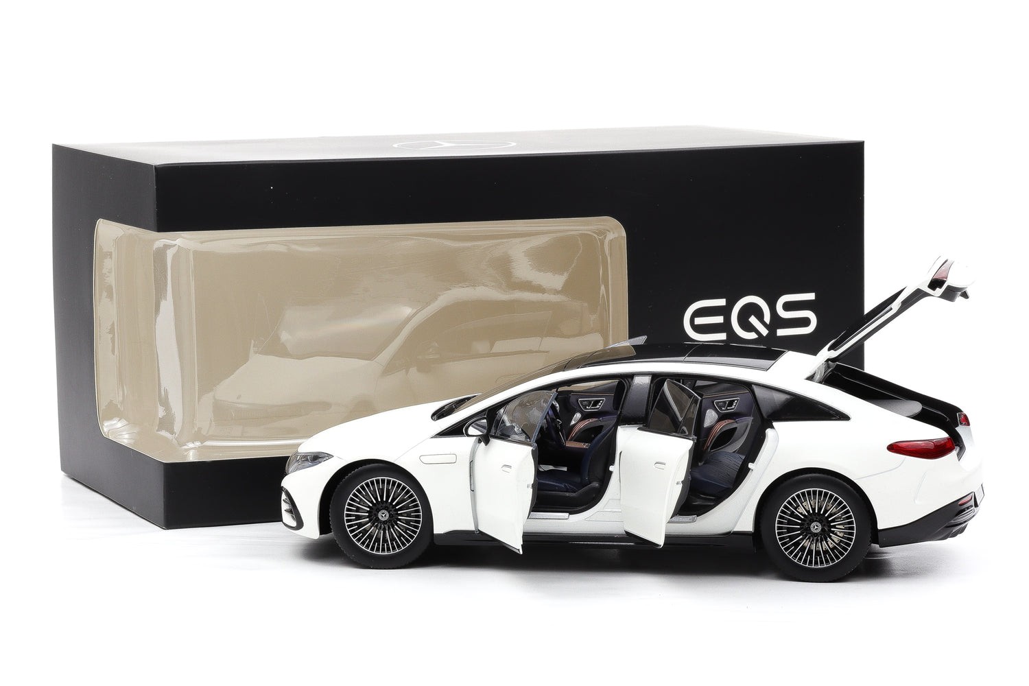 Mercedes-Benz EQS Limousine V297 Manufaktur opalith white bright 1:18 NZG