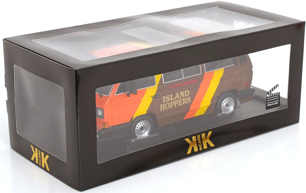Volkswagen Vanagon GL T3 Typ 2 *Island Hoppers* TV Series Magnum 1984 brown/orange/yellow 1:18 KK Scale