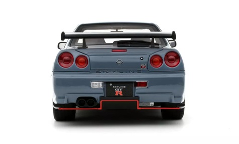 Nissan Skyline GT-R BNR34 with Body Kit 2025 stealth grey 1:18 OttOmobile