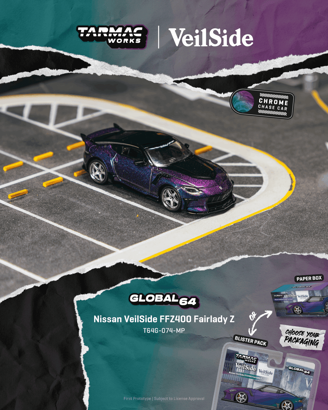 Nissan Veilside FFZ400 Fairlady Z 2025 chameleon purple 1:64 Tarmac