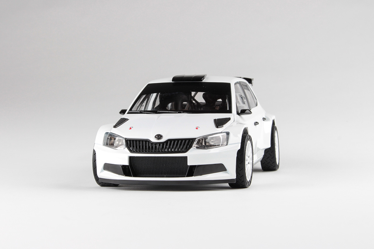 Škoda Fabia III R5 2015 bílá 1:18 Abrex