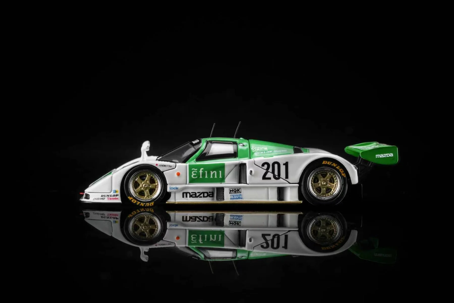 Mazda 787B 2.6L Team Mazdaspeed #201 JSPC Season 1991 white/green 1:64 Motorhelix 