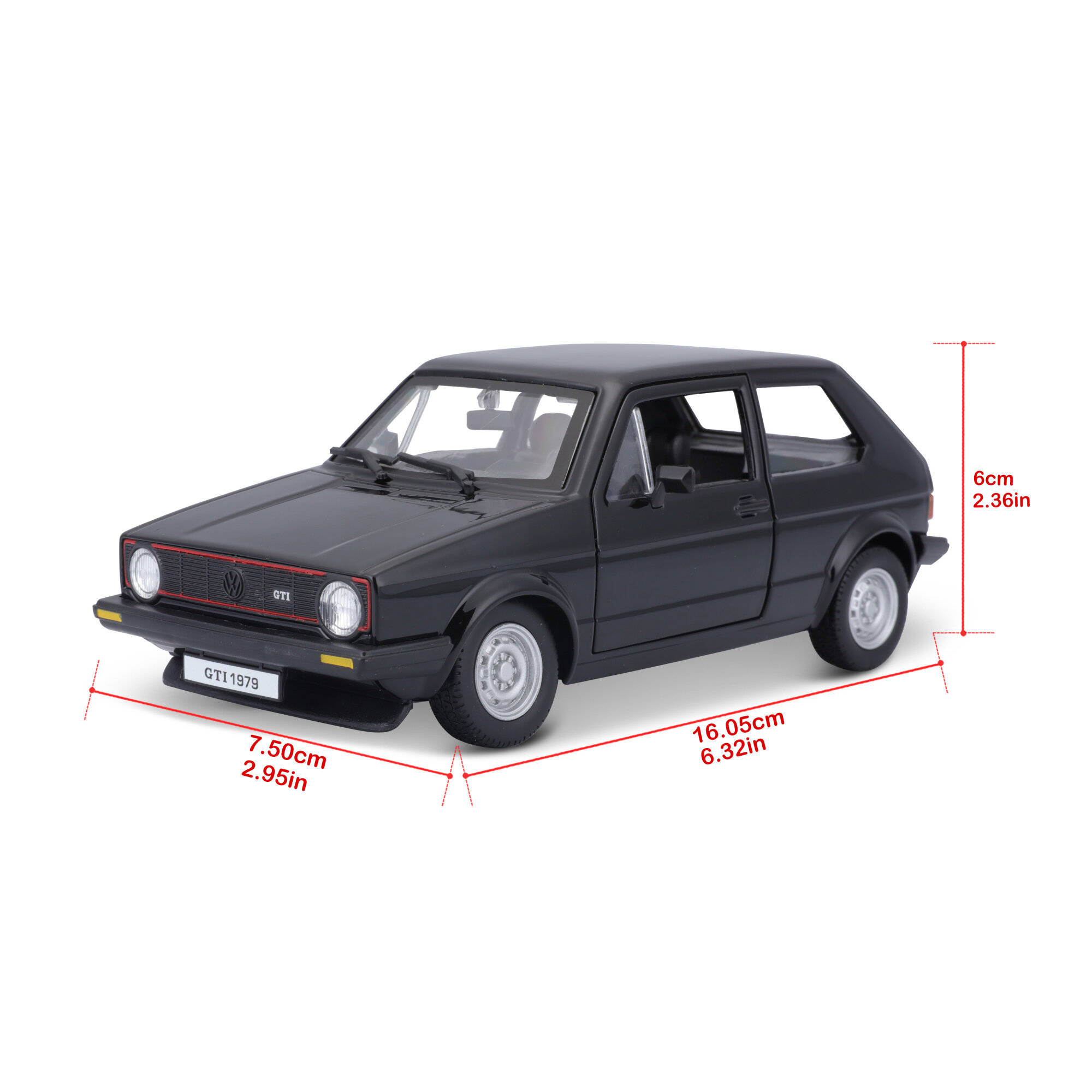 Volkswagen Golf MK 1 1979 black 1:24 Bburago