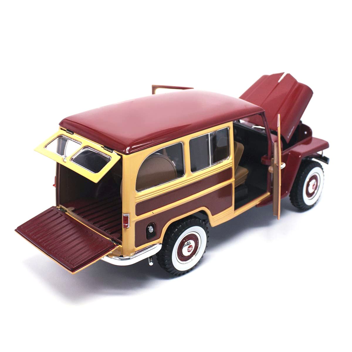 Jeep Willys Station red 1:18 Lucky Diecast