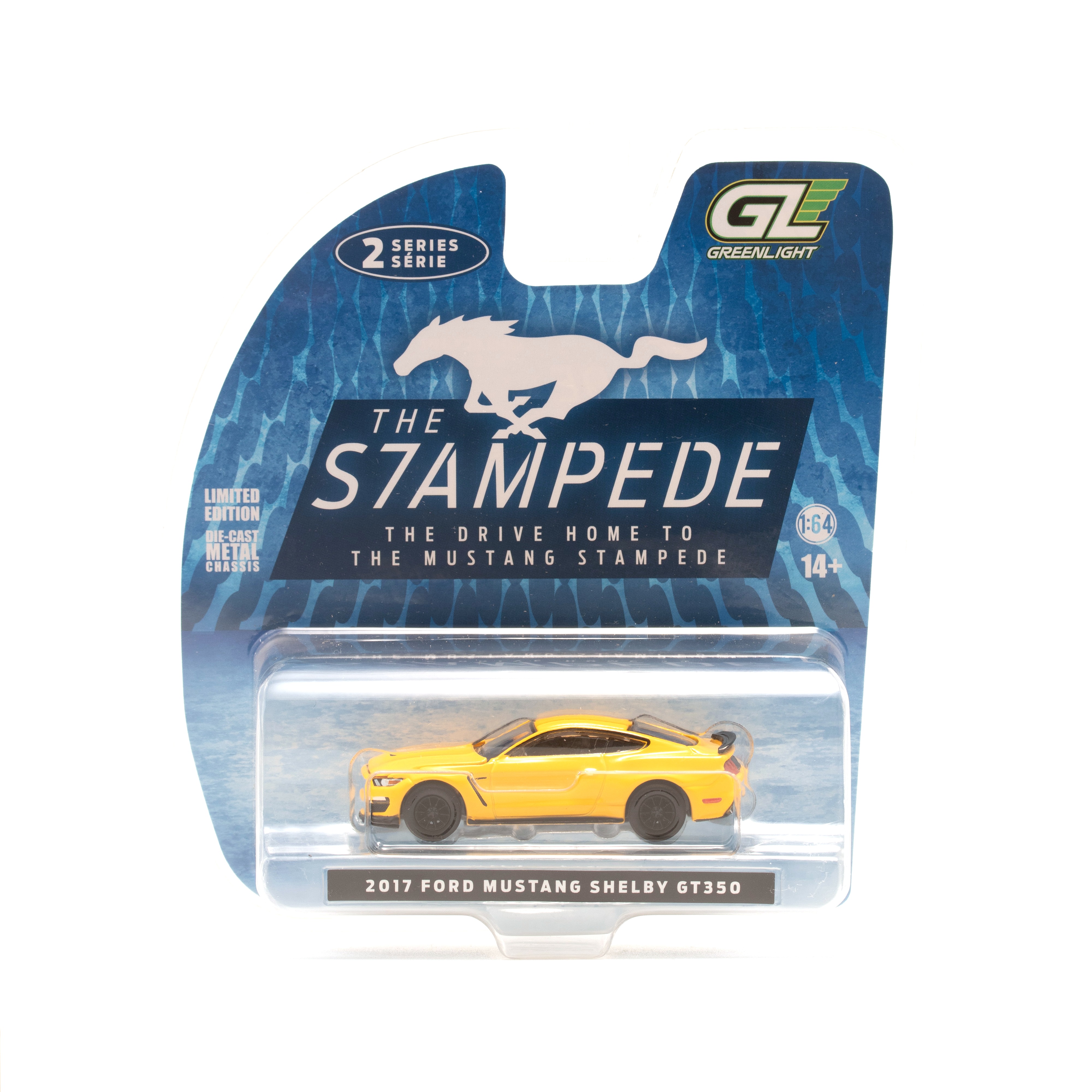 Ford Mustang Shelby GT-350 2017 *The Mustang Stampede Series 2* triple yellow tri-coat 1:64 Greenlight