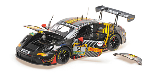 Porsche 911 GT3R Dinamic GT Team #54 Buus/ Hartog/ Sturm/ Cairoli 3rd 24H Nürburgring 2025 1:18 Minichamps 