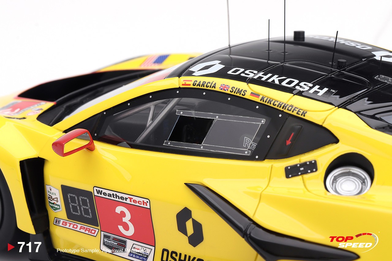 Chevrolet Corvette Z06 GT3.R Corvette Racing by Pratt Miller Motorsports #3 Garcia/ Sims/ Kirchhöfer 24H Daytona 2026 1:18 TopSpeed Models