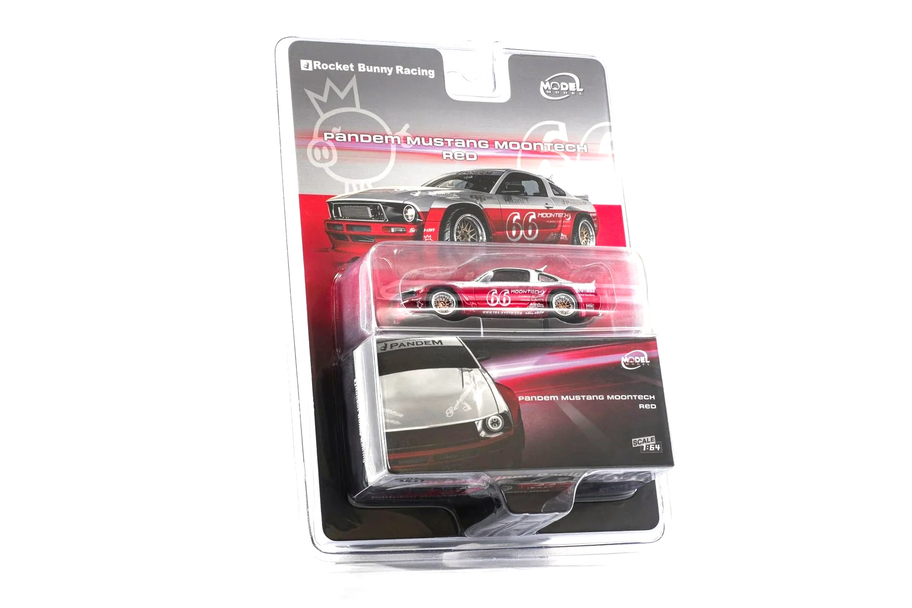 Ford Mustang Pandem Rocket Bunny moontech red 1:64 ModelModel