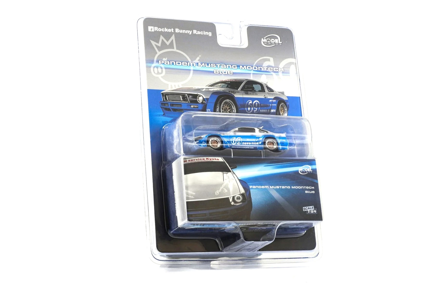 Ford Mustang Pandem Rocket Bunny moontech blue 1:64 ModelModel