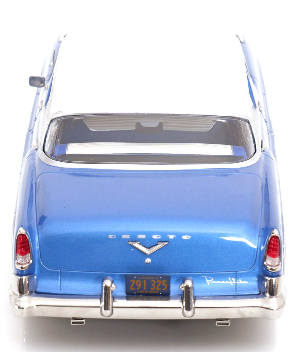 DeSoto Fireflite Sedan 1955 blue metallic/cream 1:18 KK Scale