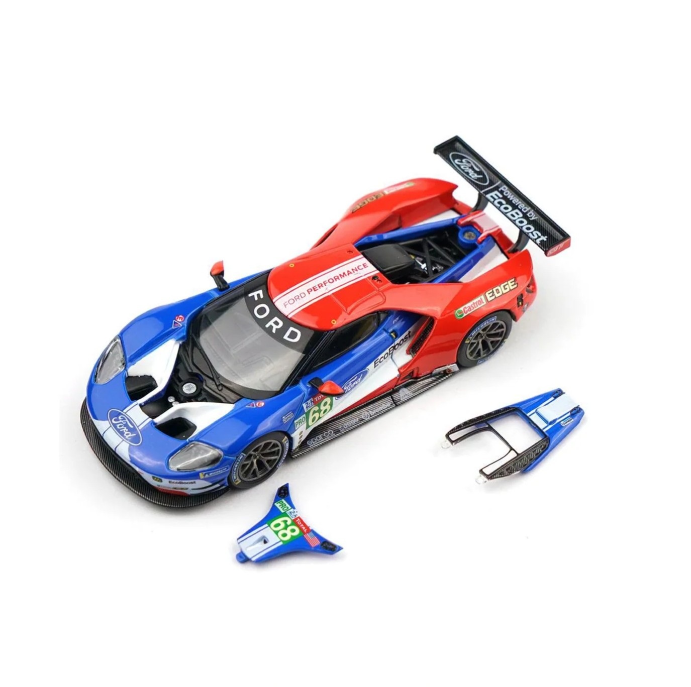 Ford GT GTE Pro Ford Chip Ganassi Team USA #68 S.Bourdais/J.Hand/D.Muller 24H Le Mans 2019 1:64 Pop Race Limited