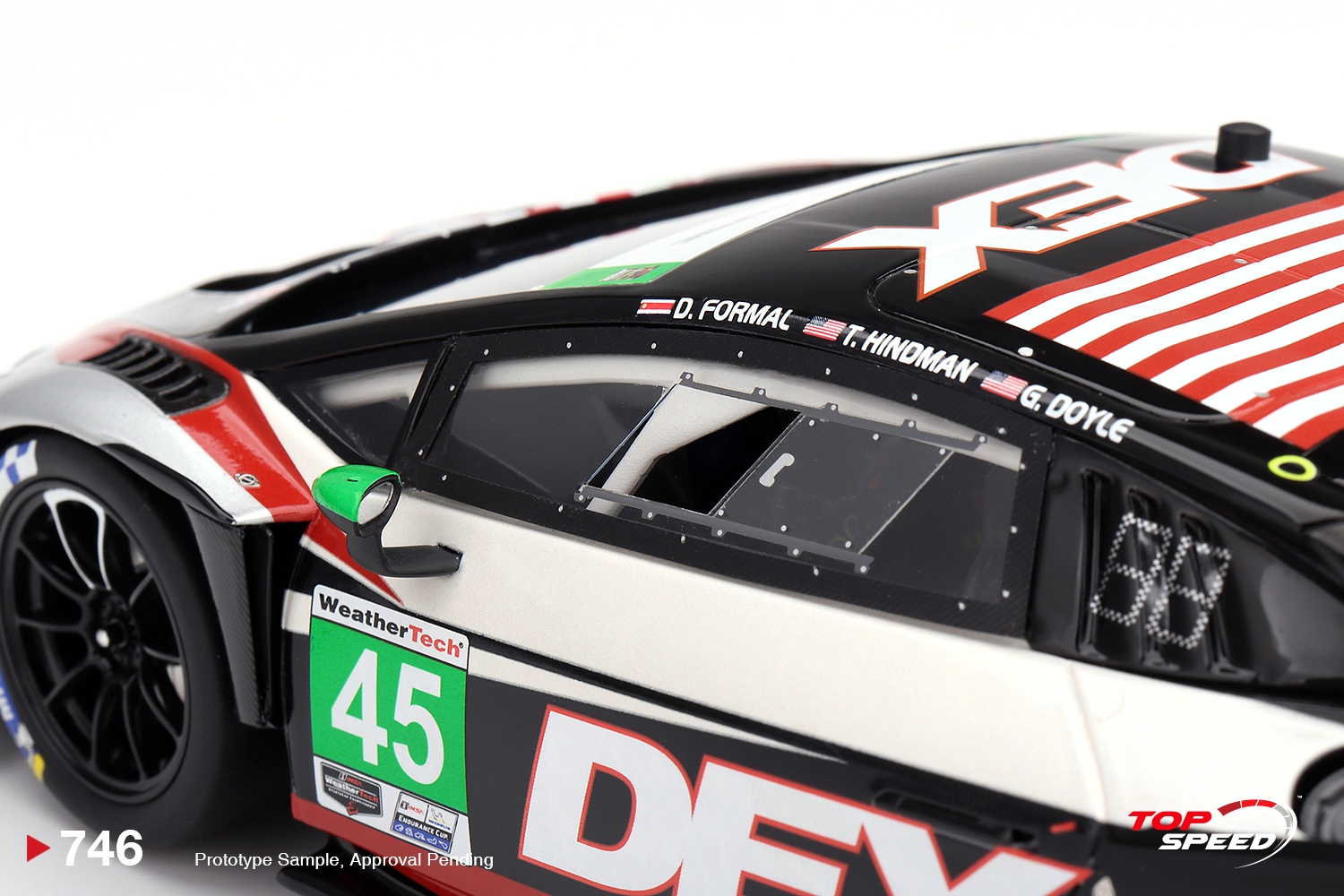 Lamborghini Huracan GT3 EVO2 #45 Formal/ Hindman/ Doyle Dex Wayne Taylor Racing Laguna Seca Class Winner 2026 1:18 TopSpeed Models