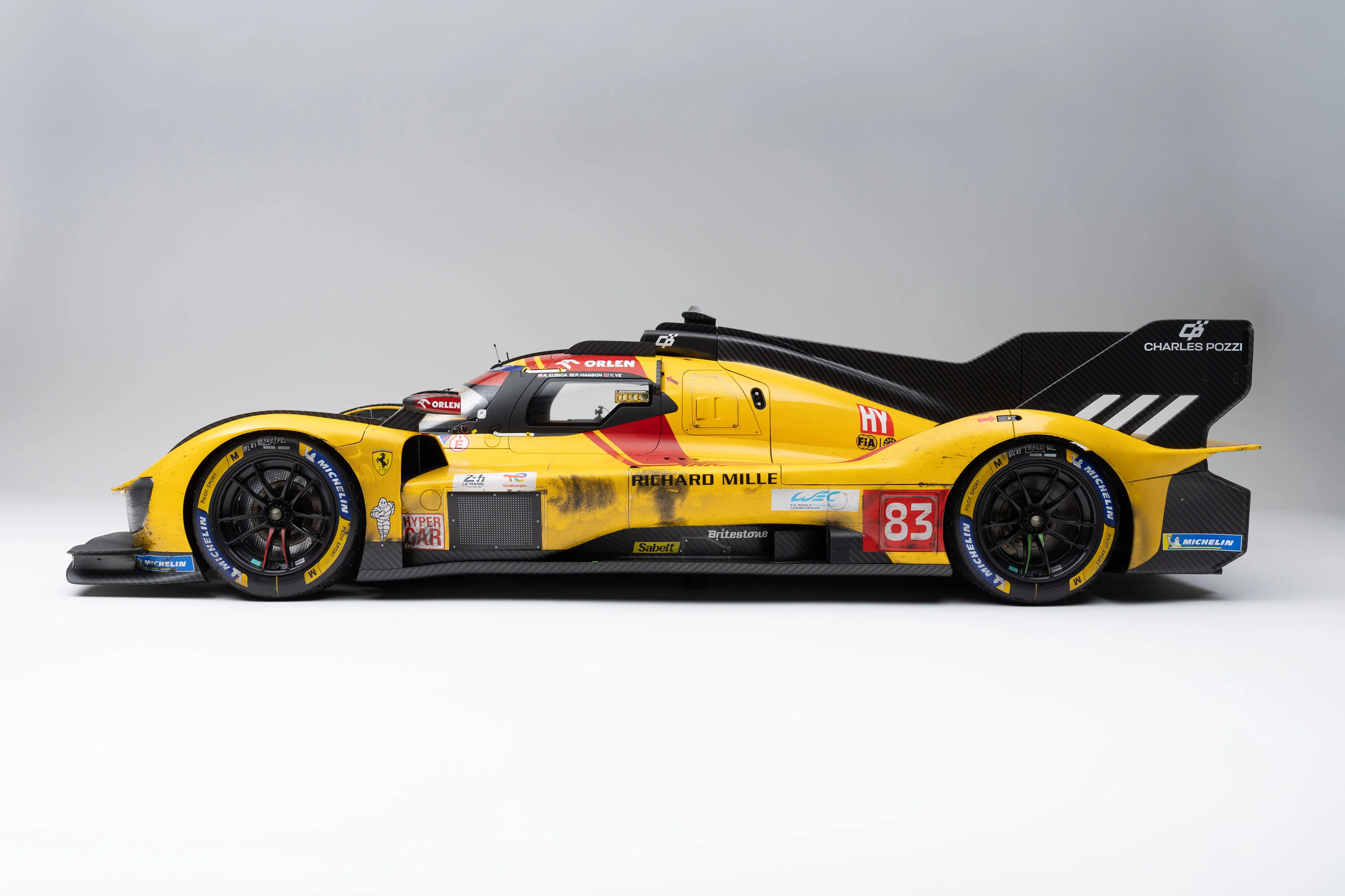 Ferrari 499P Hypercar #83 Winner Le Mans 2025 Race Weathered 1:5 Amalgam