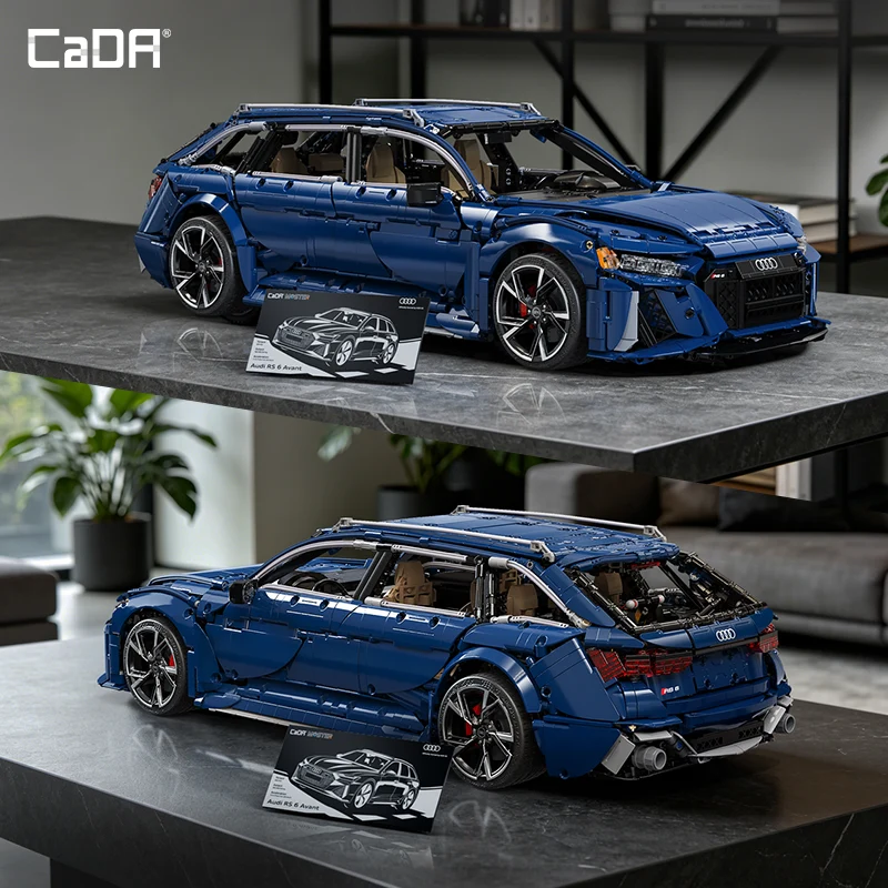 Audi A6 RS6 Avant C8 SW 2021 blue 1:8 CaDA