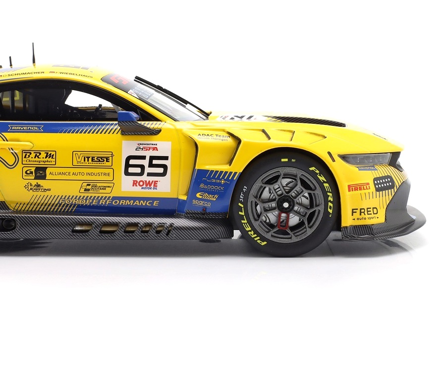 Ford Mustang GT3 #65 Andriolo/ Owega/ Schumacher/ Wiebelhaus 24H Spa 2025 HRT Ford Performance 1:18 Ixo Models