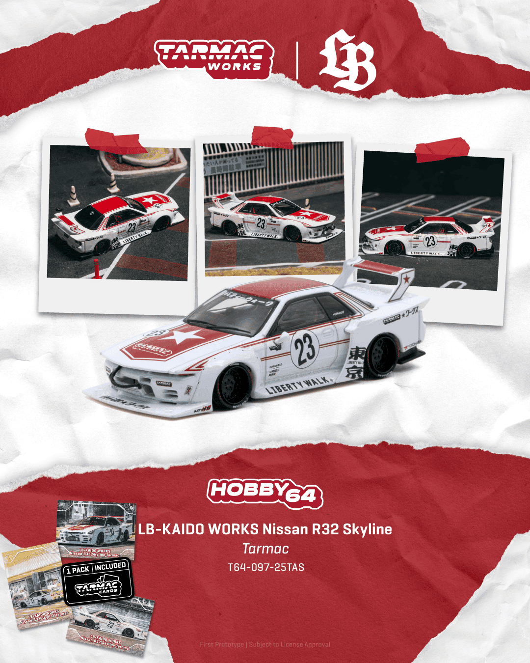 Nissan Skyline (R32) LB-KAIDO WORKS Tarmac 2026 1:64 Tarmac