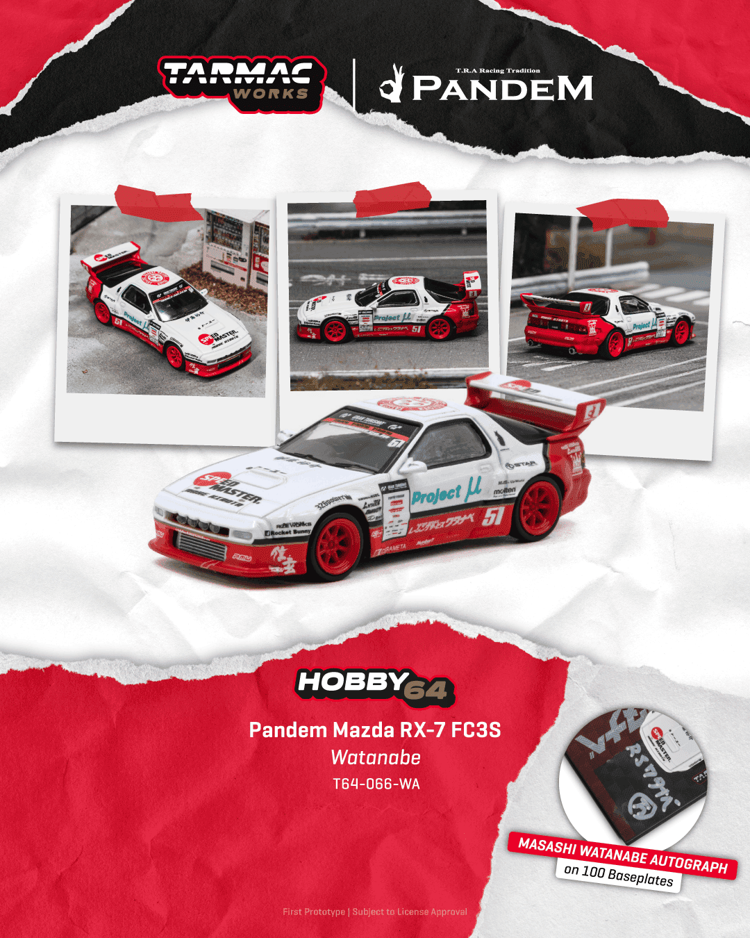 Mazda RX-7 (FC3S) Pandem Masashi Watanabe 2026 1:64 Tarmac