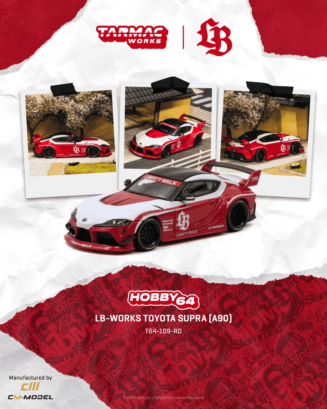 Toyota Supra (A90) LB-Works 2025 red 1:64 Tarmac