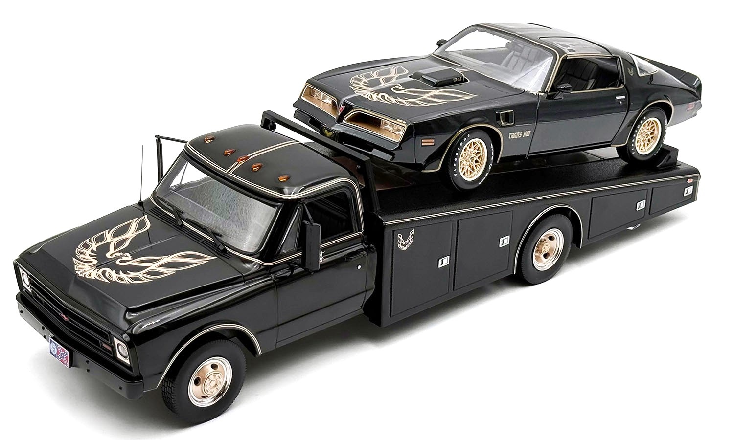 Chevrolet C-30 Ramp Truck Car Transporter Bandit-1 1967 black 1:18 Acme Diecast