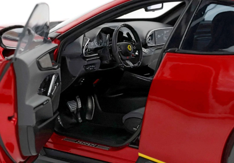 Ferrari Purosangue Rosso Magma with yellow stripes 1:18 B.B.R.