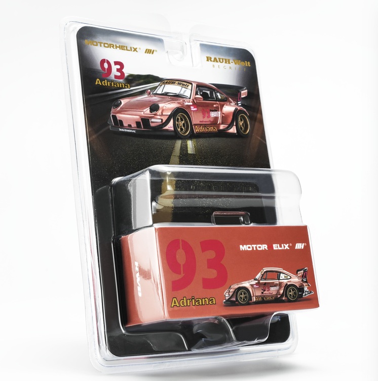 Porsche 911 993 RWB Rauh Welt #93 Adriana Coupe 1993 Blister Packaging 1:64 Motorhelix