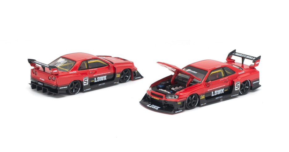 Nissan LB-ER34 Super Silhouette red 1:64 Pop Race Limited