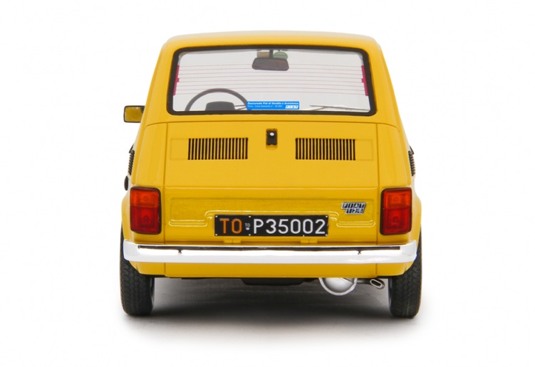 Fiat 126 Base 1976 yellow 1:18 Laudoracing Model
