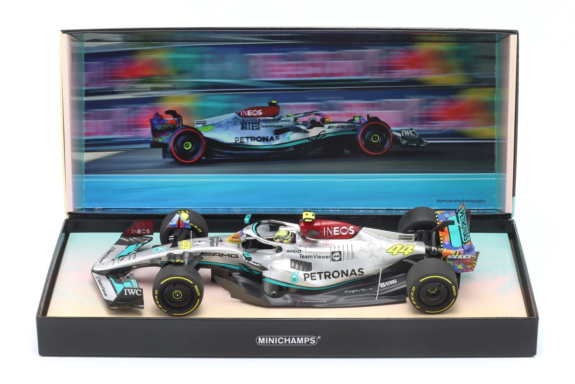 Mercedes-AMG Petronas F1 Team F1 W13 E Performance #44 L.Hamilton Miami GP 2022 1:18 Minichamps