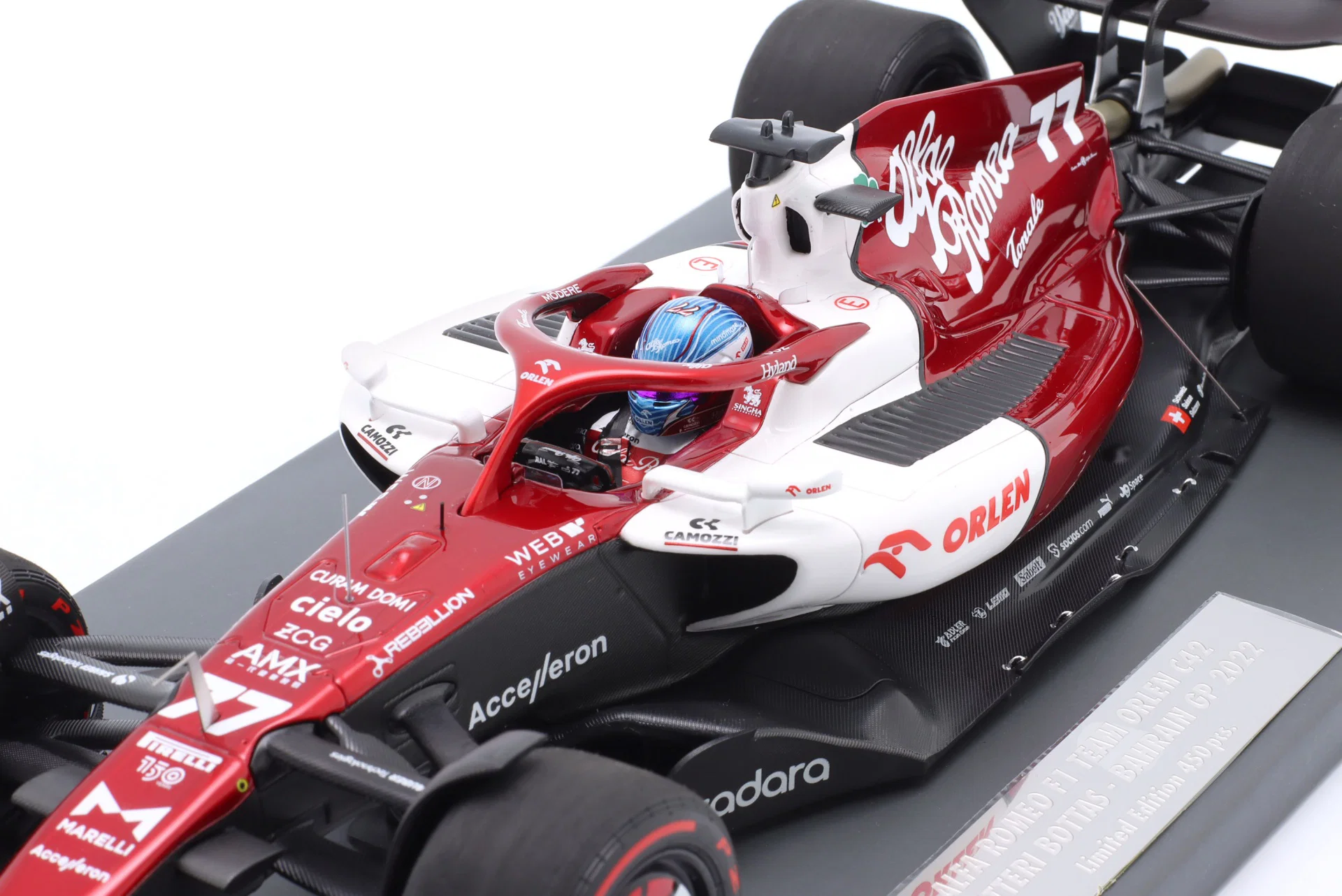 Alfa Romeo F1 Team ORLEN C42 #77 V.Botass Bahrain GP 2022 1:18 Minichamps
