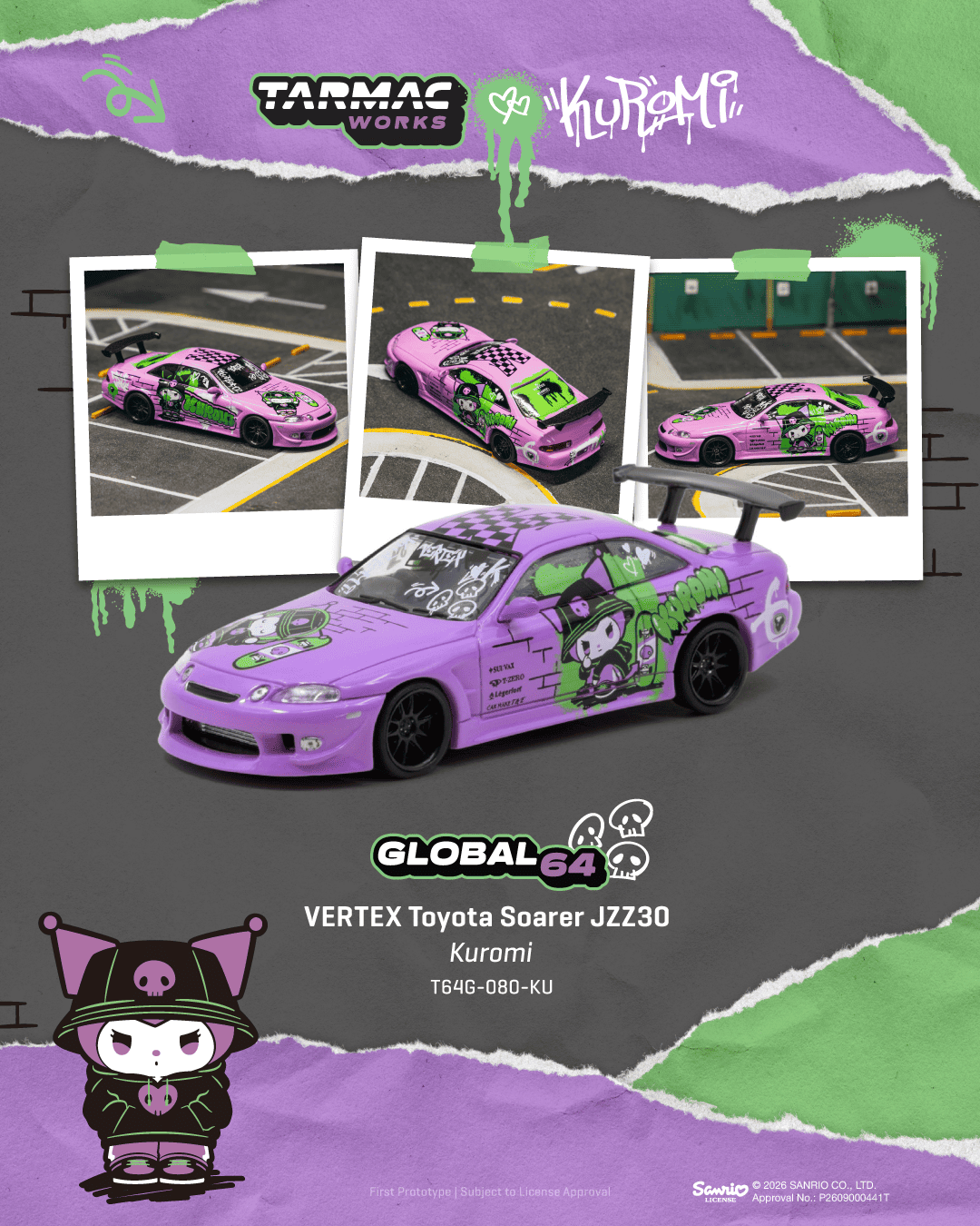 Toyota Soarer JZZ30 Vertex 1998 *KUROMI* 1:64 Tarmac