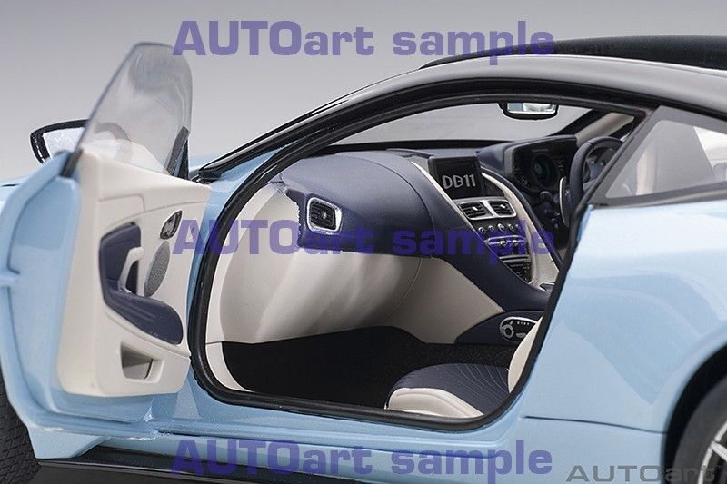 Aston Martin DB11 Coupe 2017 frosted glass blue 1:18 AUTOart