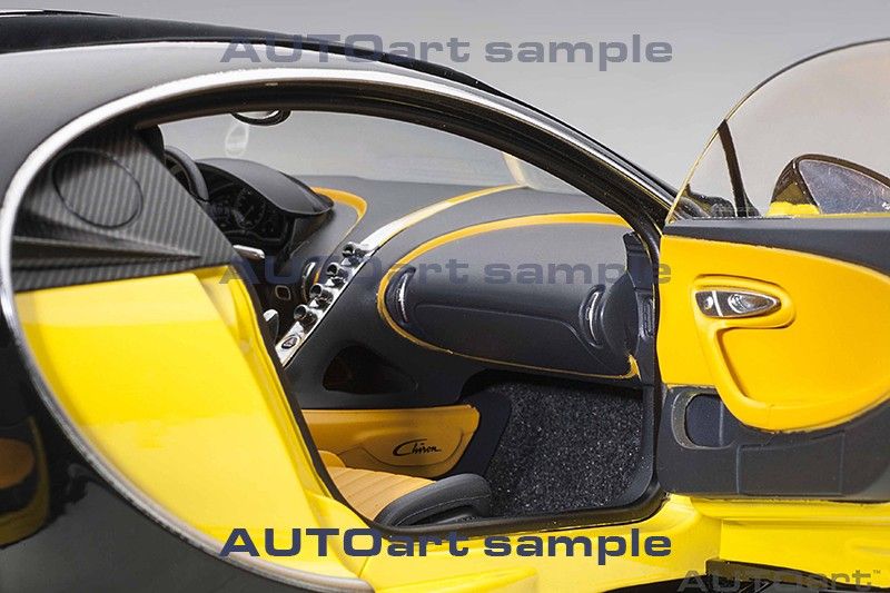 Bugatti Chiron 2017 jaune molsheim yellow/nocturne black 1:18 AUTOart