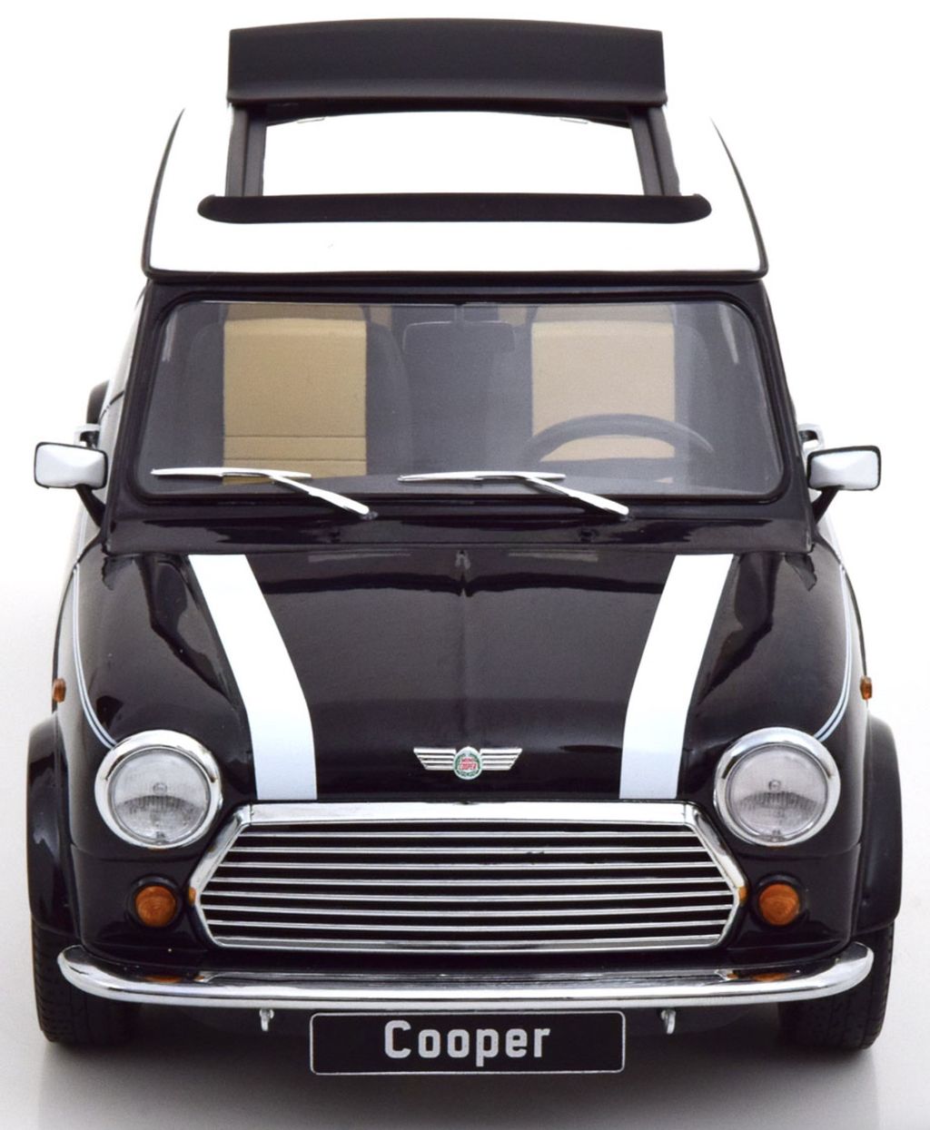 Mini Cooper Sunroof LHD 1992 black/white 1:12 KK Scale