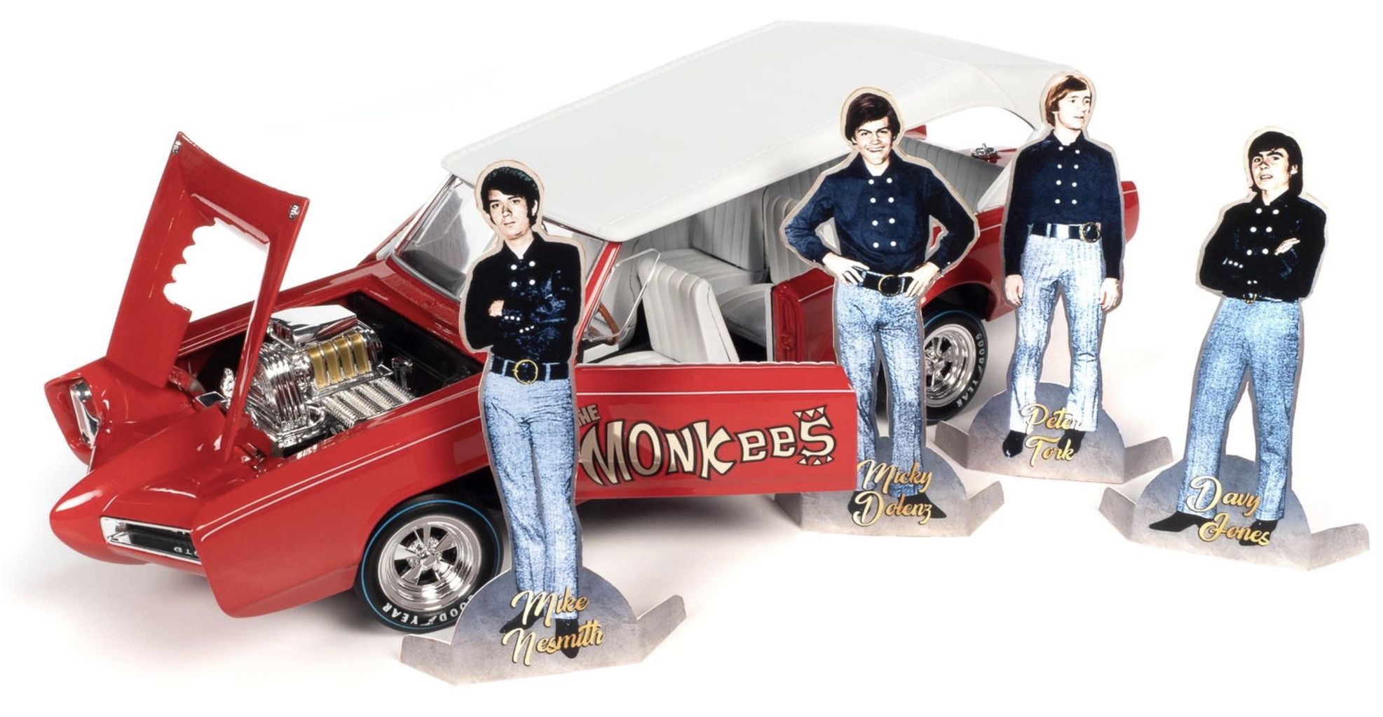 Monkeemobile red/graphics 1:18 Auto World