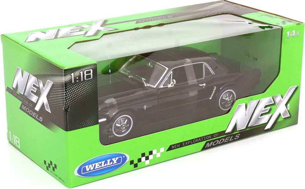 Ford Mustang Coupe 1964 1/2 black 1:18 Welly