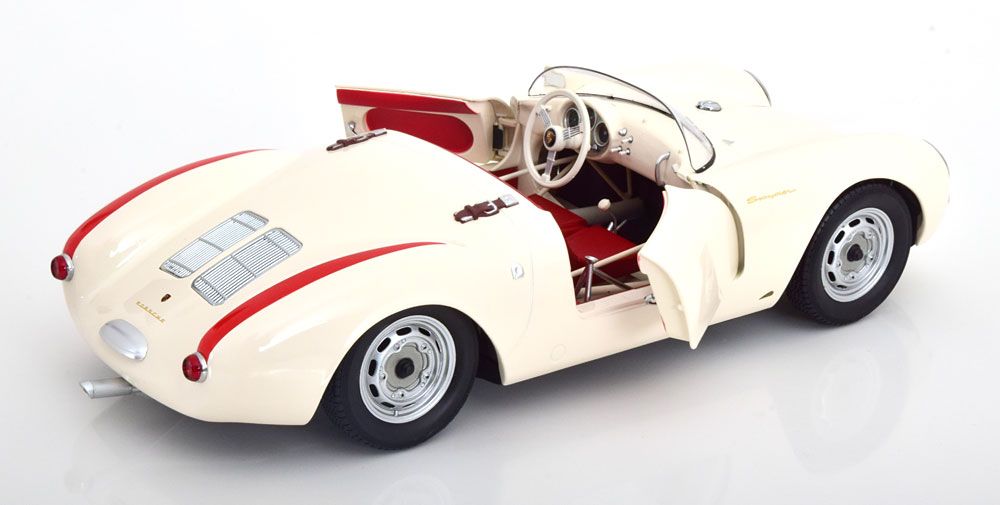 Porsche 550A Spider 1953 white/red 1:12 KK Scale