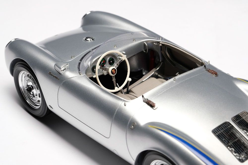 Porsche 550 Spyder 1953 silver 1:18 Amalgam
