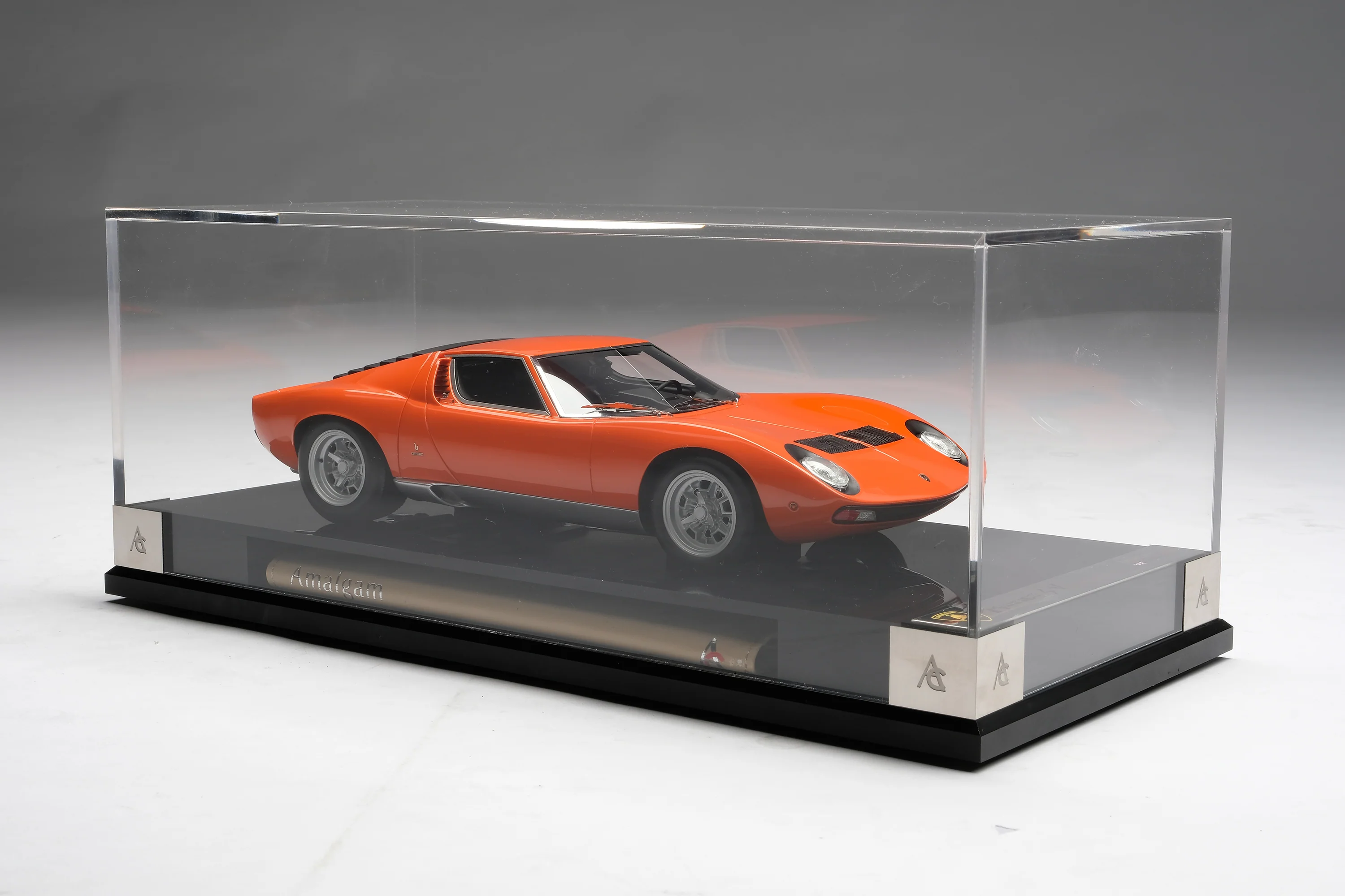 Lamborghini Miura P400 SV 1971 orange 1963 silver 1:18 Amalgam