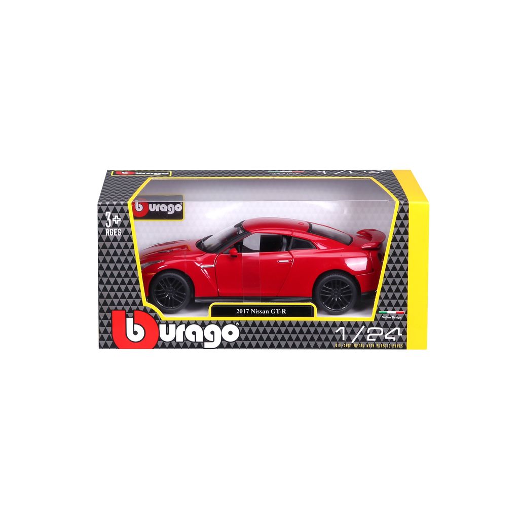 Nissan GT-R 2017 red 1:24 Bburago